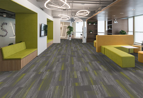 办公室地毯--室内地面印花方块毯 穿越线 pro