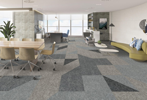 办公室地毯--尼龙圈绒方块毯--叠影